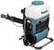 Portable battery-powered spray device by Makita, with a large white tank and blue finish, suitable for spraying plants or surfaces.