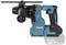 Cordless hammer drill, Makita brand, blue-black, with 18V lithium-ion battery. Robust, wireless, suitable for construction or DIY work.