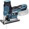 A cordless jigsaw by Makita with an 18V battery, ergonomic handle and adjustable speed. Suitable for woodworking and metalwork.