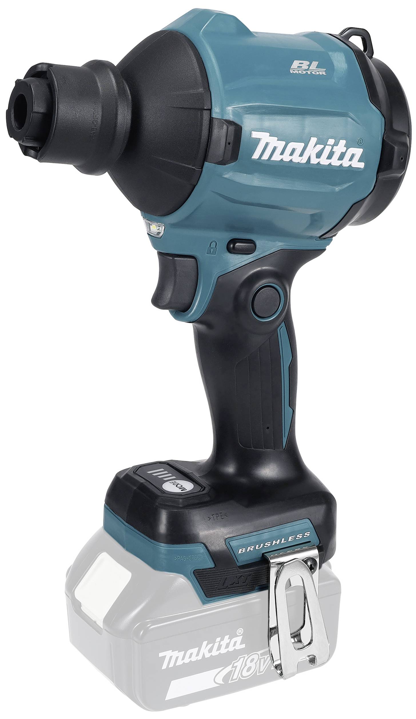 Makita DAS180Z Cordless fan Air flow rate 1.1 m³/min Air speed 200 m/s Li-ion 18 V w/o battery, w/o charger