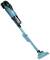 Cordless vacuum cleaner in turquoise, featuring a detachable handheld unit, telescopic rod and floor head. Ideal for versatile cleaning.