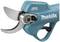 Electric tree pruner by Makita with blue surface and silver blade, suitable for precise cutting work in garden maintenance.<br><br>Electric tree shears by Makita with a blue body and silver blade, ideal for precise pruning tasks in garden care.