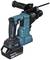 Makita cordless hammer drill, '18V' model in blue, with an ergonomic handle and battery located at the base.