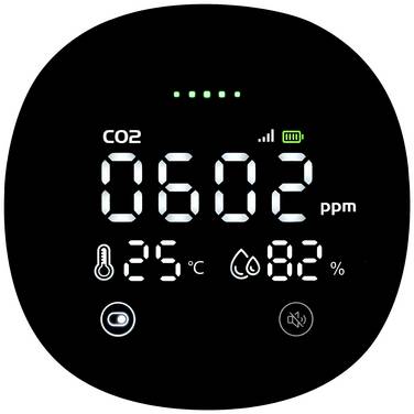 Carbon dioxide detector  app-controlled via USB detects Carbon dioxide