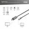 'USB-C™ to DisplayPort Bi-directional Adapter Cable, 2 m' Image shows adapter cable, monitor, and laptop; Plug & Play, no power required.