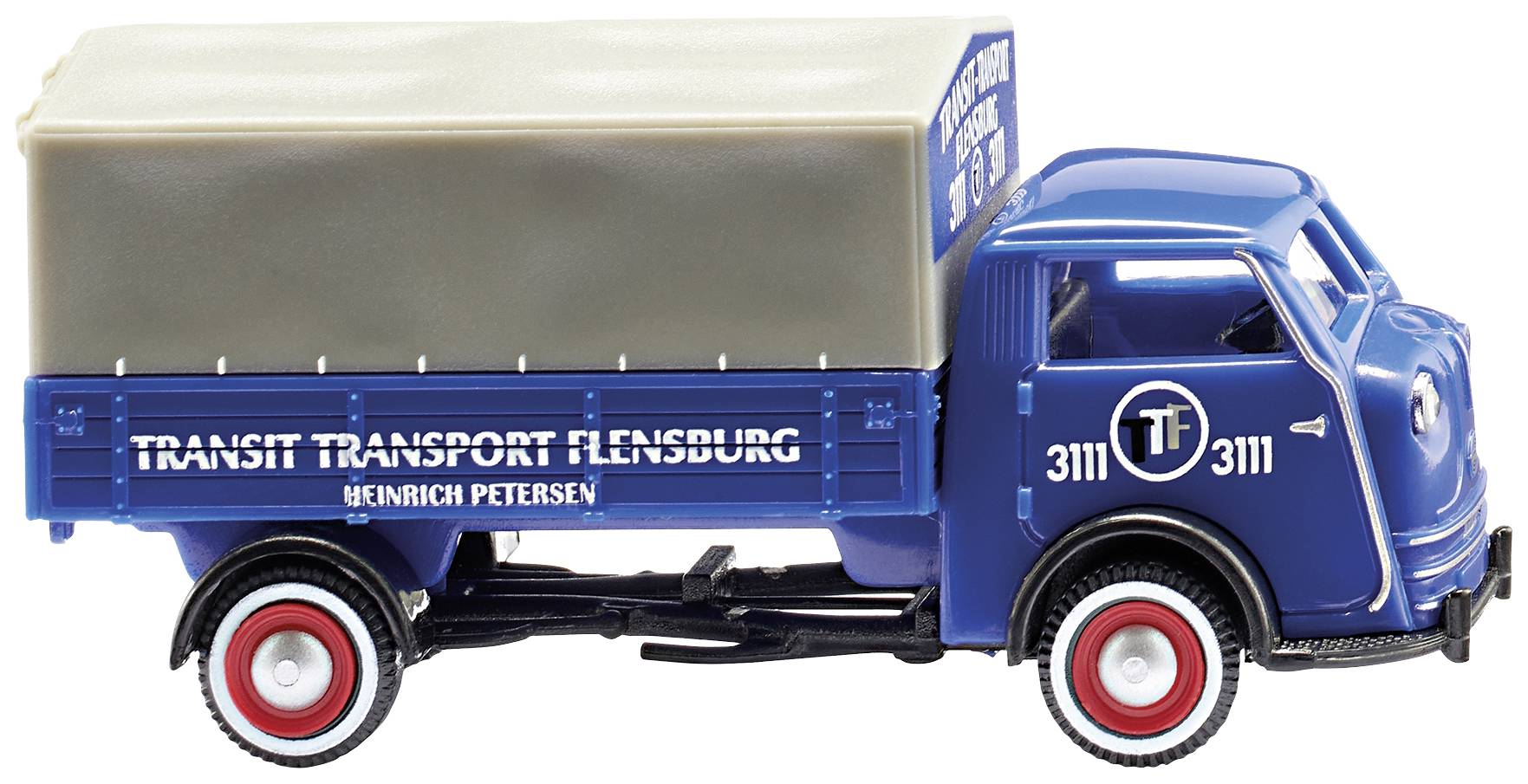 Wiking 033509 H0 HGV Tempo Matador platform transit transport Flensburg