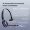AI-controlled headset with ambient noise cancellation, Qualcomm chip for stable connection, omnidirectional microphone.