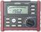 Digital multimeter shows a voltage of 196.2 V. Buttons for various functions such as 'Test', 'Hold' and range settings.