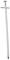 A long, slender, silver ground anchor made of metal with a cross pin at the top for secure anchoring in the ground.