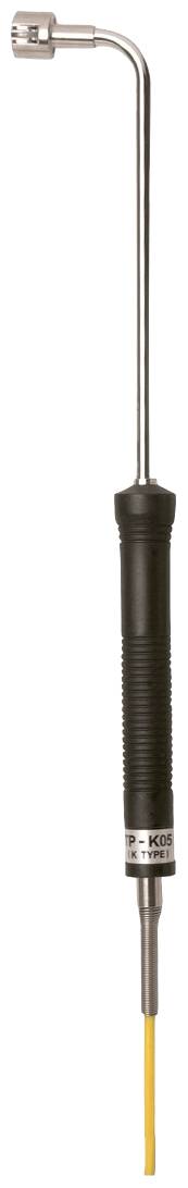 Long, curved tool with a black handle and yellow cable, likely for technical or craftsman applications.