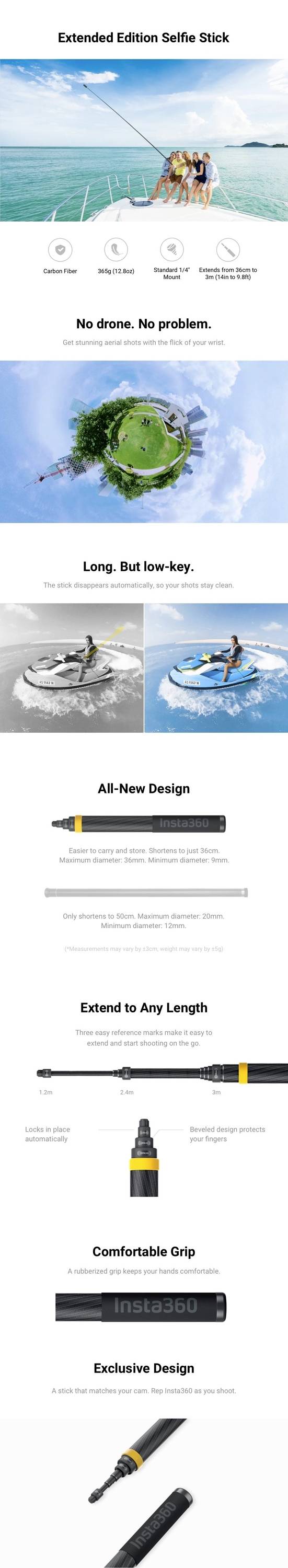 Insta360 LE-PO 80KA-FI-FA Selfie stick 852611-3