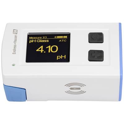 A pH metre shows a reading of 4.10 pH. The display shows 'Measure 1/3' and 'pH Glass' with an OK symbol.