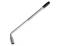 An adjustable wheel nut spanner with a black handle and silver telescopic arm, suitable for loosening wheel nuts.