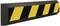 Black edge protection with yellow and black diagonal stripes, commonly used for warning or protection at corners and edges.