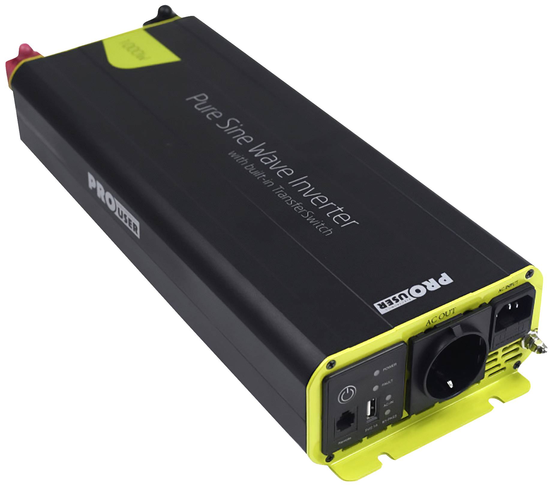 ProUser Inverter PSI1000TX 1000 W 12 V - 230 V AC Incl. remote control, UPS function, Priority switch