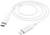 A white USB-C to Lightning cable, suitable for charging and synchronising devices with USB-C or Lightning ports.