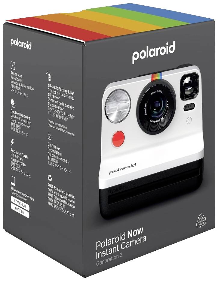 Polaroid Now Gen2 Instant camera Black, White | Conrad.com