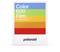 Packaging for 'Color 600 Film' by Polaroid, contains 8 instant photographs, with a colourful rainbow stripe design.