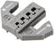 Metallic crimping tool with engraved size specifications, suitable for various cable diameters.