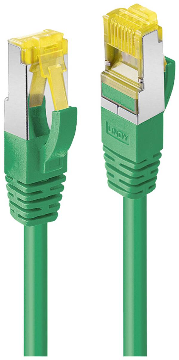 LINDY 47647 RJ45 Patch cable CAT 6A S/FTP 1.00 m Green gold plated connectors 1 pc(s)