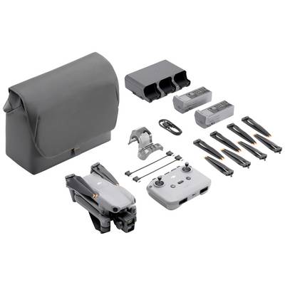 Drone kit consisting of a drone, remote control, two batteries, charger, bag, propellers, and accessories. Ideal for photography.