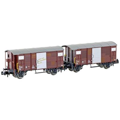 Hobbytrain H24202 N 2pc set covered goods wagon K2 of SBB 