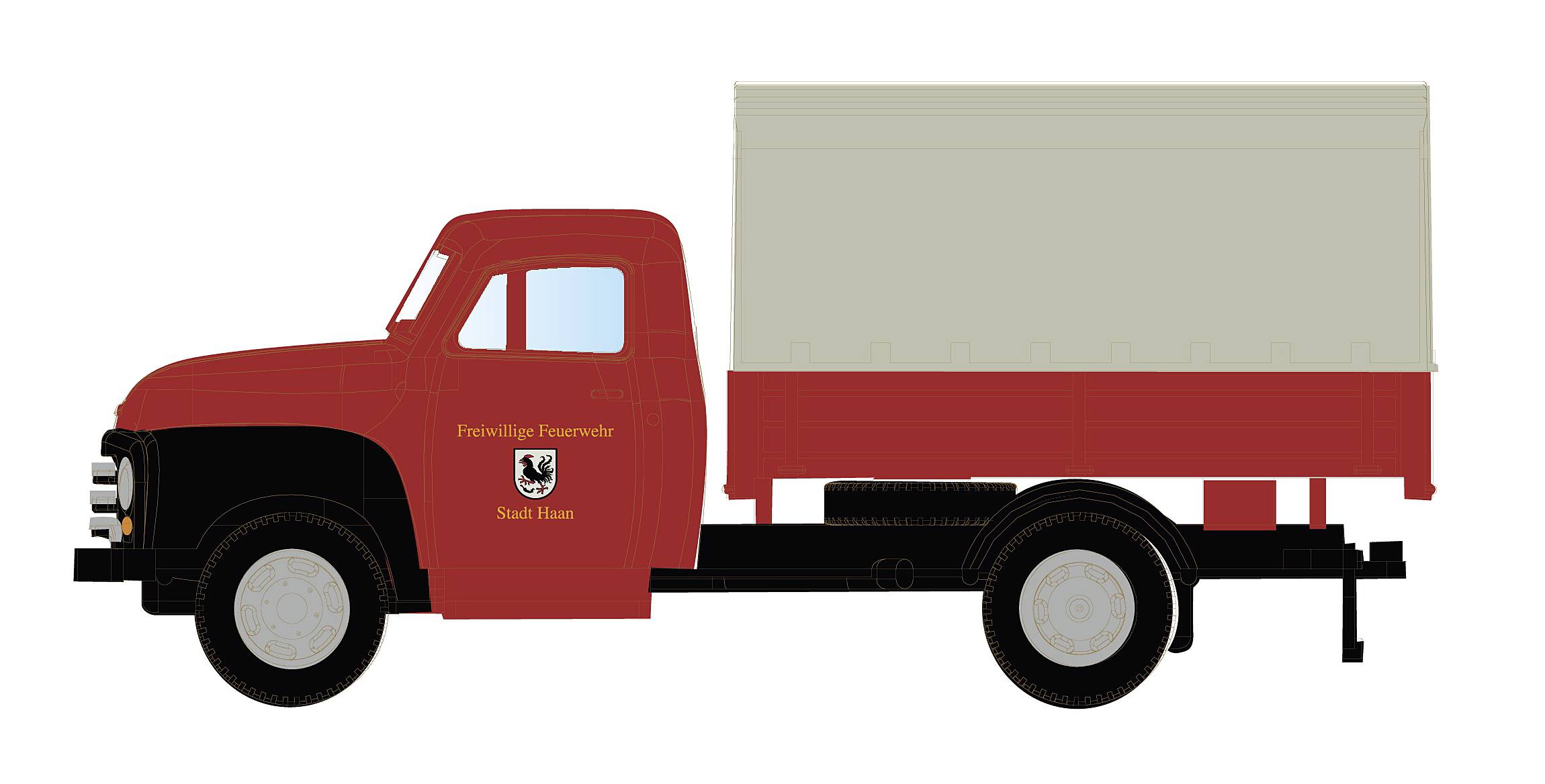 Minis by Lemke LC3230 N Police & Emergency Service vehicle Opel Blitz Pritsche/Plane Voluntary Fire Service