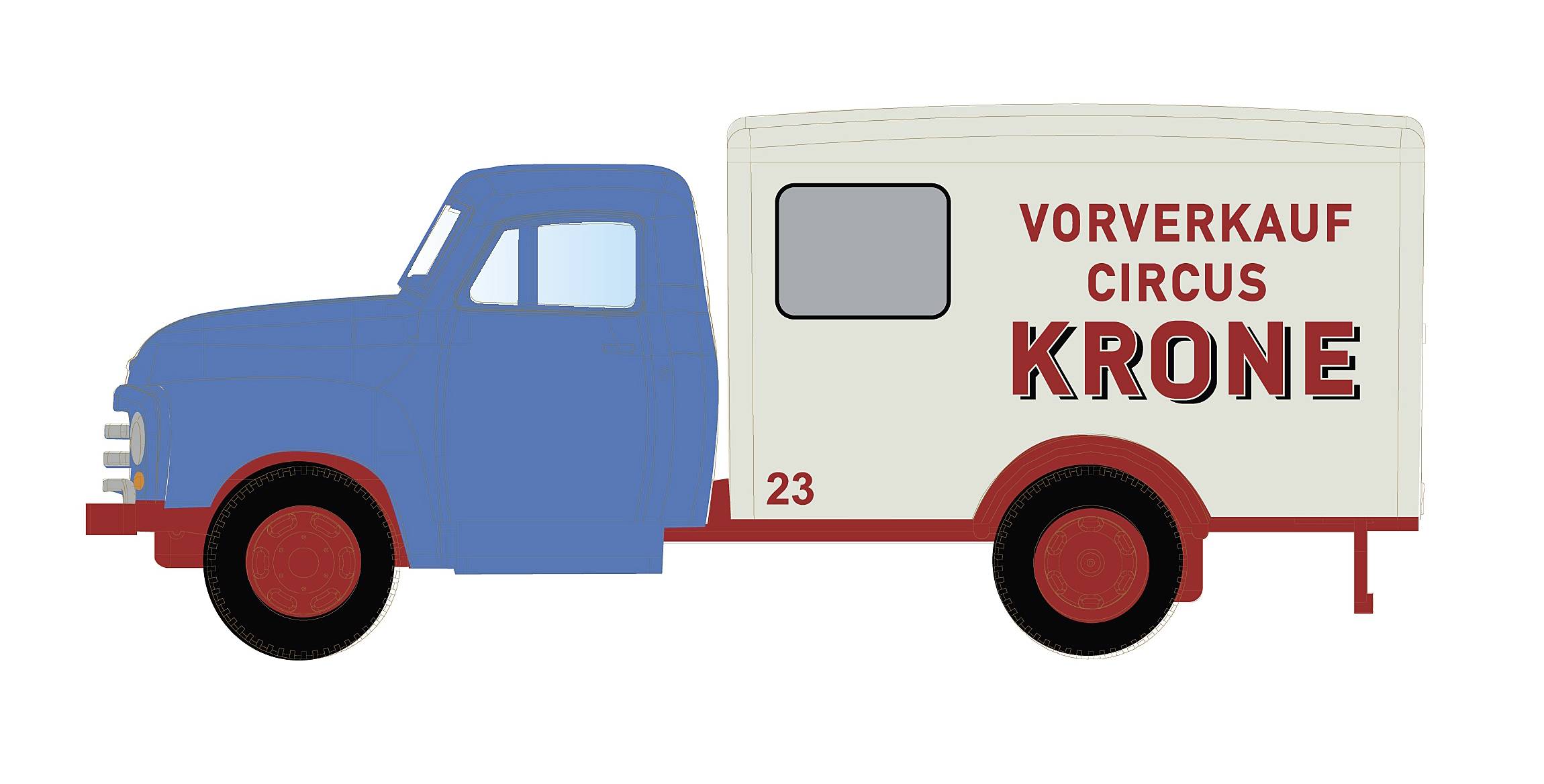 Minis by Lemke LC3236 N HGV Opel Blitz case Circus Krone