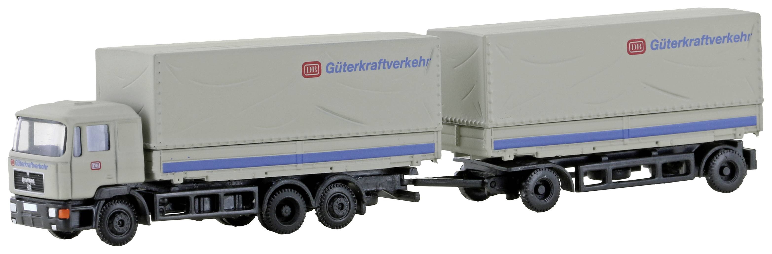 Image of Minis by Lemke LC4634 N HGV MAN F90 3-axle Exchange platform trailer truck DB Freight transport