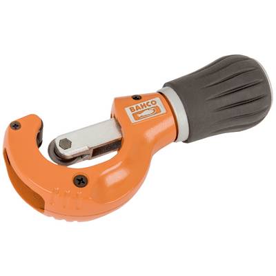 An orange pipe cutting tool with a black handle, suitable for cutting metal pipes.