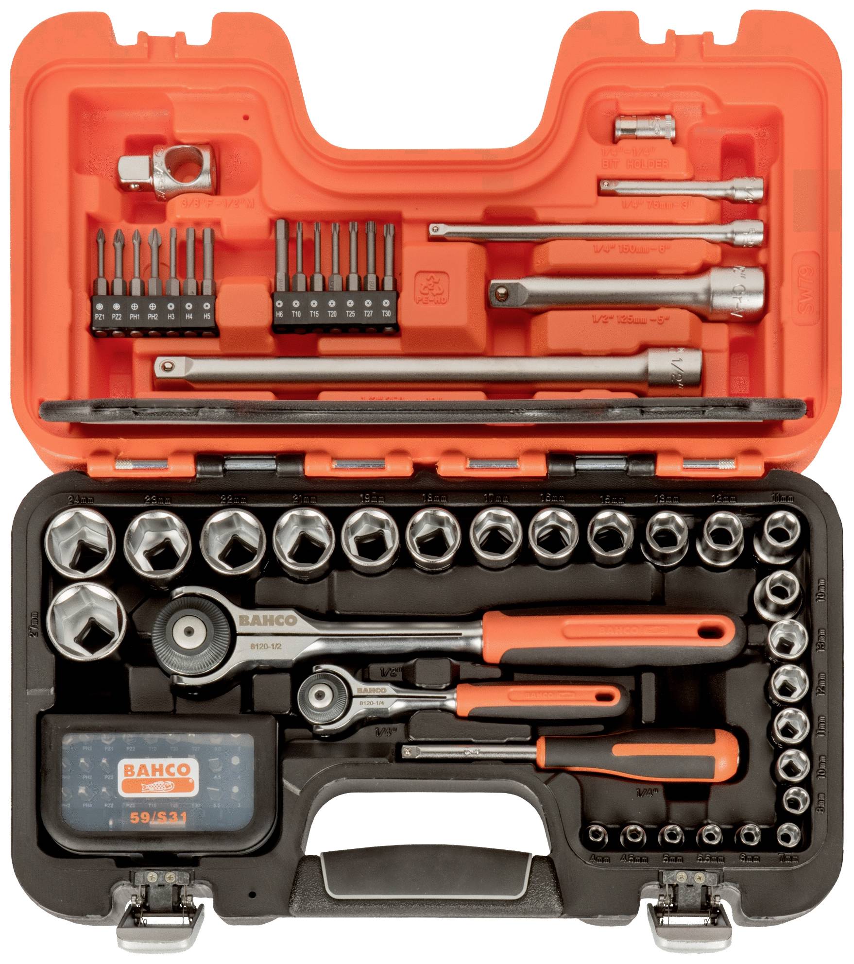 Bahco SW79 Kraft bit set 1/2 , 1/4