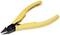 A yellow side-cutting pliers with 'Lindström' printed on the handle. They are typically used for cutting wire.
