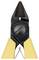 Close-up of needle-nose pliers with yellow handles, showing the tool's pointed jaws and cutting edges, used for gripping or cutting wire.