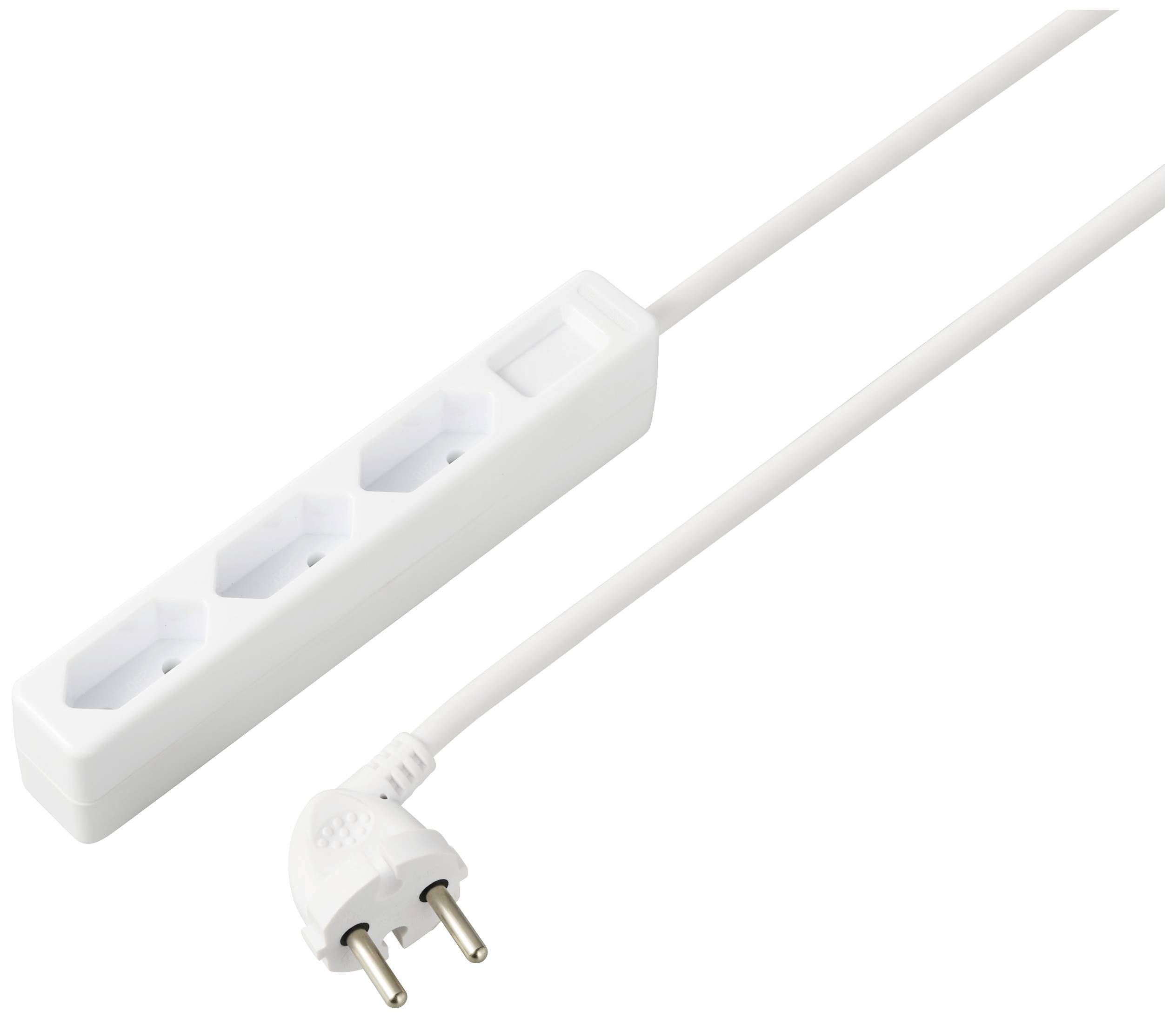 Sygonix SY-5775148 Power strip 3x White Euro plug 1 pc(s)