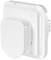 A square, white socket adapter with rounded edges, designed for secure protection of electrical outlets in households.
