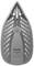 Soleplate of a Philips SteamGlide Plus iron, silver with ventilation holes and brand logo, provides even steam distribution.