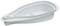 The image depicts a white plastic kidney dish typically used for bodily fluids in medical settings.