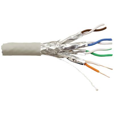 An open Ethernet cable shows colour-coded conductors and shielding, symbolising network technology and data transmission.
