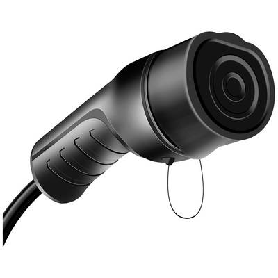 A black, tubular camera with a cable, suitable for surveillance or recording in confined spaces.
