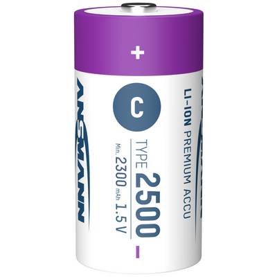 Lithium-ion battery, type 2500, 1.5V, with purple top, for use in electronic devices.