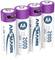 Four AA Lithium-ion batteries by Ansmann, with a capacity of 2000 mAh and a voltage of 1.5V, in purple and white.