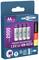 Pack of four rechargeable AA batteries, Li-Ion 1.5V, 2000 mWh, by ANSMANN brand. Includes 4-in-1 USB-C cable.