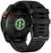 The back of a black sports watch with a solar charging system and LED lights shows the pulse and solar sensor.