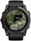 A black wristwatch displays a colourful digital map with a lake at its centre named 'The Loch' and a river called 'Icy Brook'.