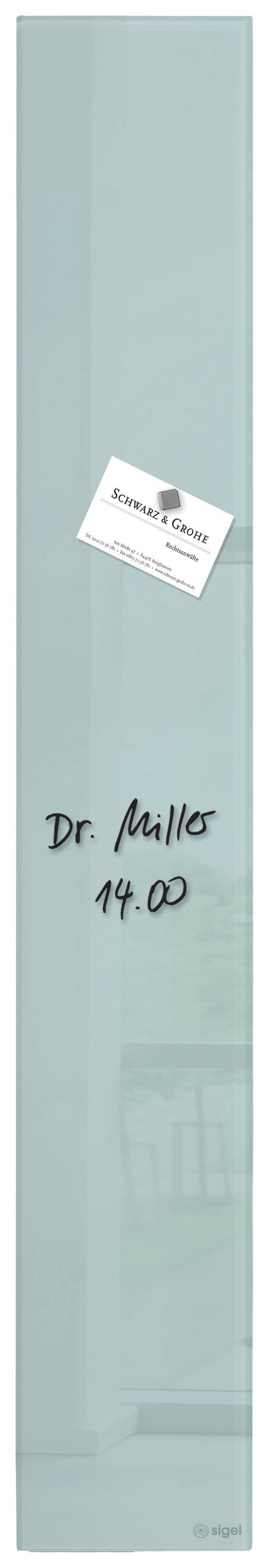 Sigel Glass board (magnetic) Artverum (W x H) 12 cm x 78 cm Aquamarine GL123