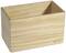 Rectangular, natural wooden box with an open top, suitable for storing pens or smaller office supplies.<br><br>Here's the translation in British English:<br><br>Rectangular, natural wooden box with an open top, ideal for storing pens or smaller office stationery.