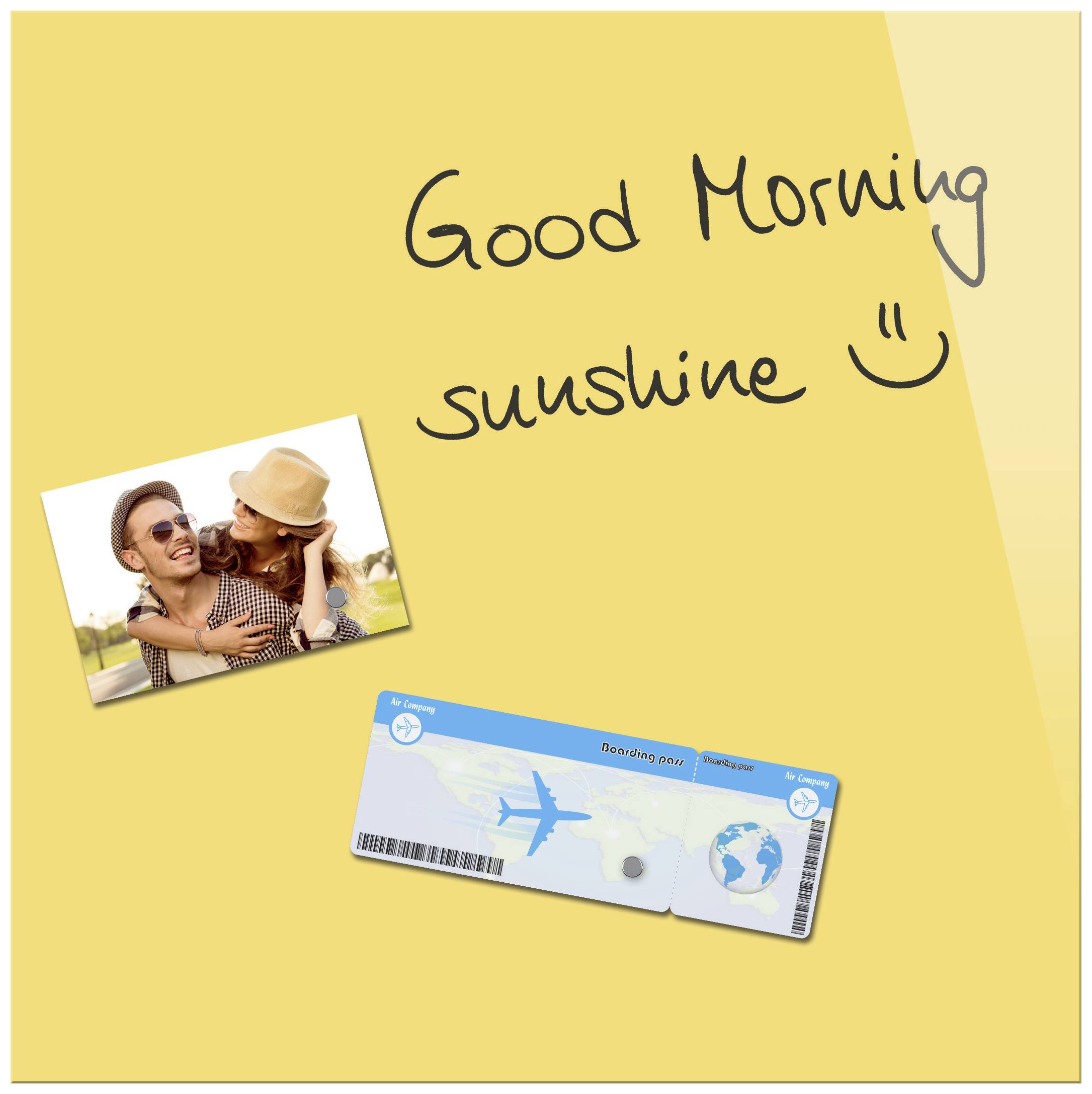 BE! Board Glass board (magnetic) Yellow (W x H) 45 cm x 45 cm B1108