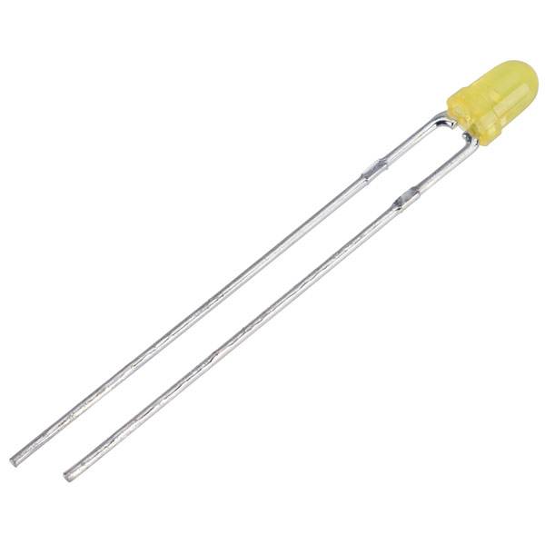 Kingbright LED wired Yellow Circular 3 mm 250 mcd 40 ° 30 mA 2 V