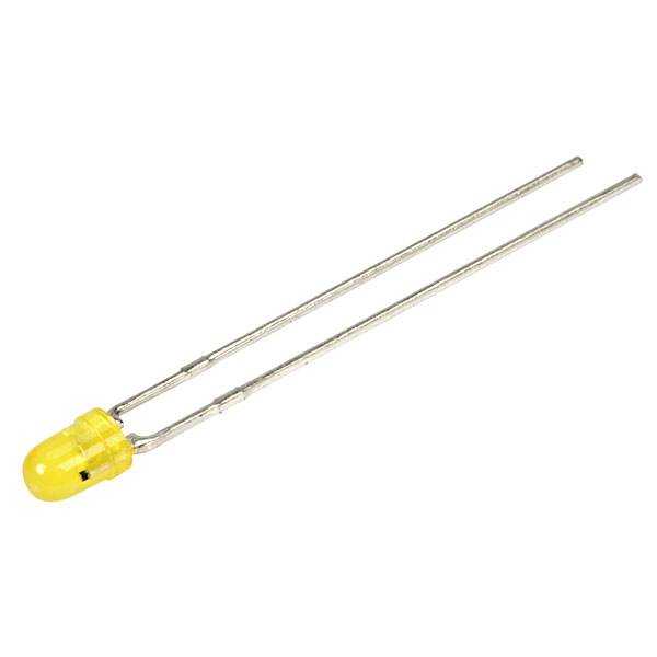 Kingbright LED wired Yellow Circular 3 mm 15 mcd 40 ° 17.5 mA 6 V