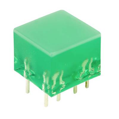 A small, green LED display with multiple pins for electronic circuits. Ideal for display or status indication in devices.